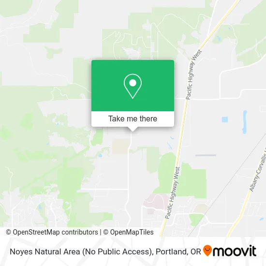 Noyes Natural Area (No Public Access) map