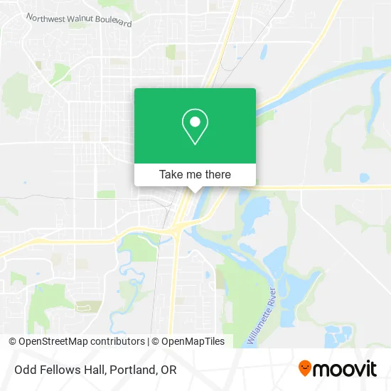 Mapa de Odd Fellows Hall