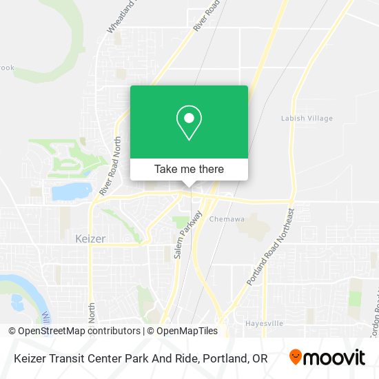 Keizer Transit Center Park And Ride map