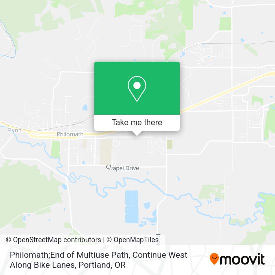 Philomath;End of Multiuse Path, Continue West Along Bike Lanes map