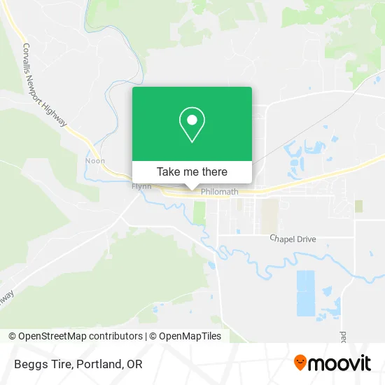 Beggs Tire map
