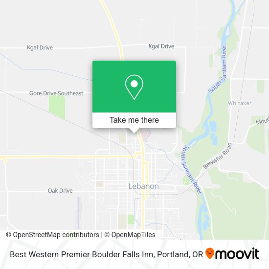 Best Western Premier Boulder Falls Inn map