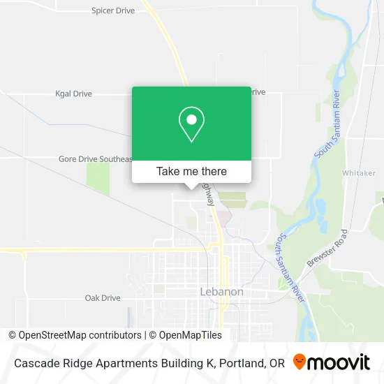 Mapa de Cascade Ridge Apartments Building K