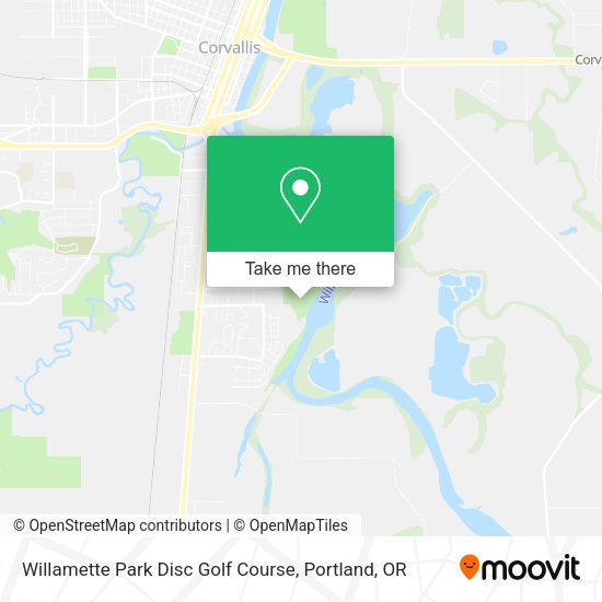 Willamette Park Disc Golf Course map