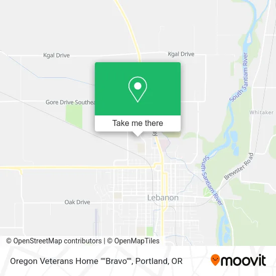 Mapa de Oregon Veterans Home ""Bravo""