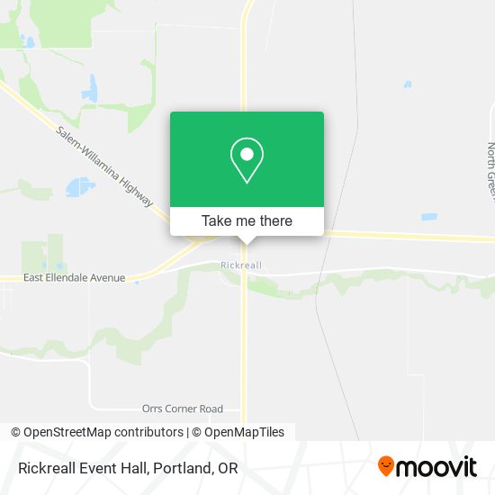Rickreall Event Hall map