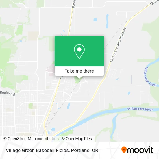 Village Green Baseball Fields map