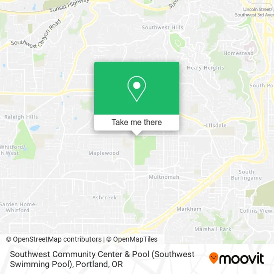 Mapa de Southwest Community Center & Pool (Southwest Swimming Pool)