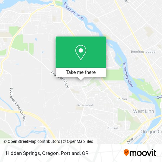 Mapa de Hidden Springs, Oregon