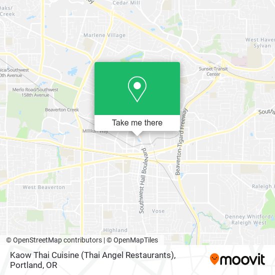 Kaow Thai Cuisine (Thai Angel Restaurants) map