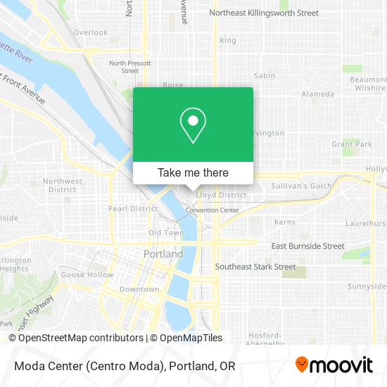 Mapa de Moda Center (Centro Moda)
