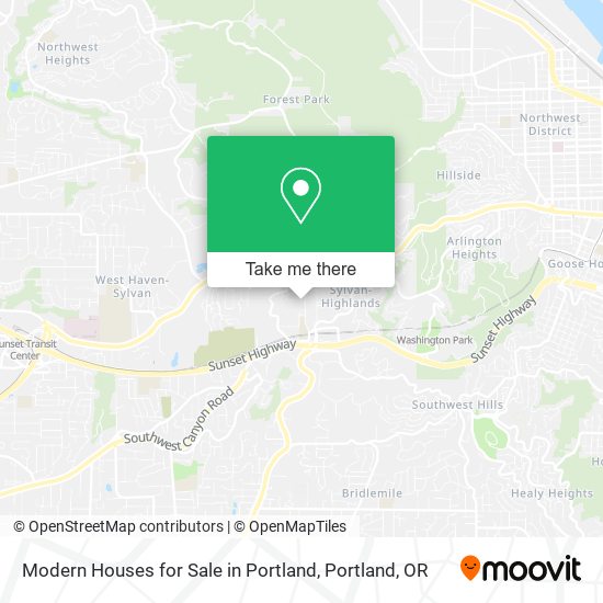 Modern Houses for Sale in Portland map