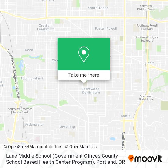Lane Middle School (Government Offices County School Based Health Center Program) map