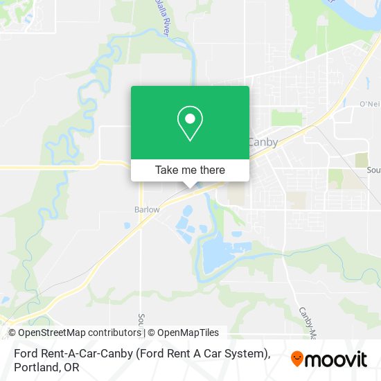 Ford Rent-A-Car-Canby map