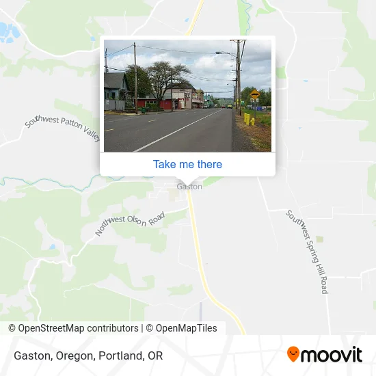 Gaston, Oregon map