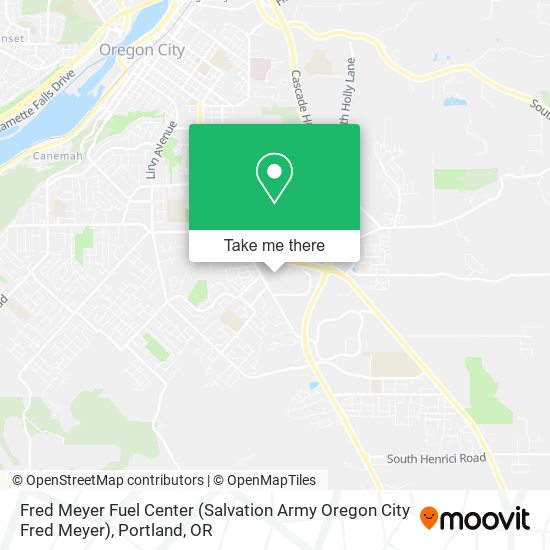 Fred Meyer Fuel Center (Salvation Army Oregon City Fred Meyer) map
