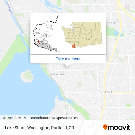Mapa de Lake Shore, Washington