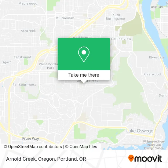 Mapa de Arnold Creek, Oregon