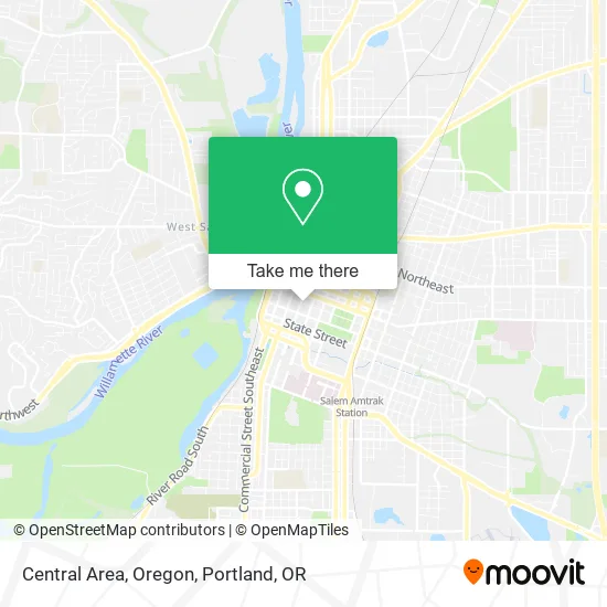 Central Area, Oregon map