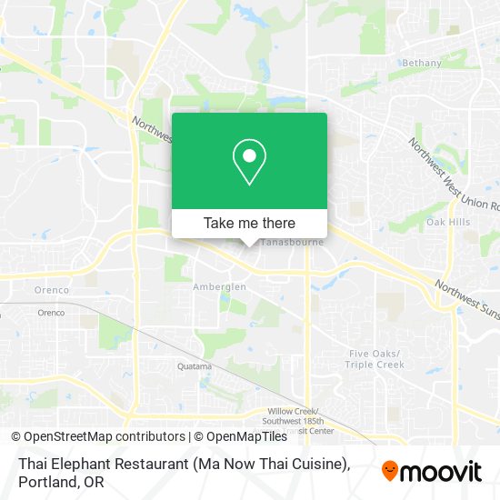 Mapa de Thai Elephant Restaurant (Ma Now Thai Cuisine)