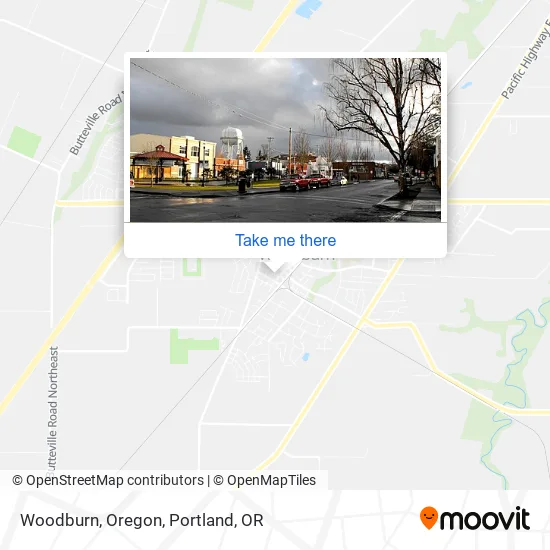 Woodburn, Oregon map