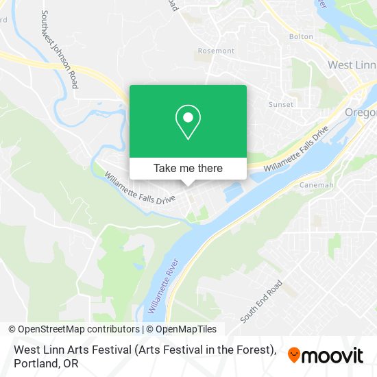 Mapa de West Linn Arts Festival (Arts Festival in the Forest)