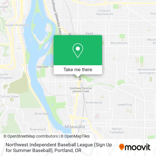 Mapa de Northwest Independent Baseball League (Sign Up for Summer Baseball)
