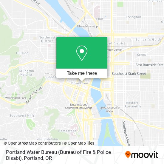 Mapa de Portland Water Bureau (Bureau of Fire & Police Disabi)