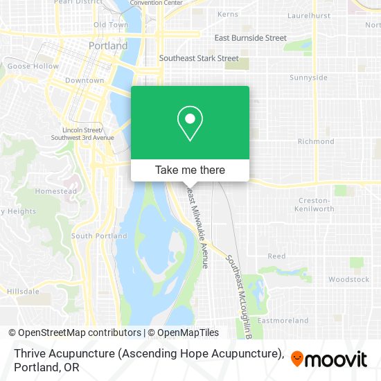 Mapa de Thrive Acupuncture (Ascending Hope Acupuncture)
