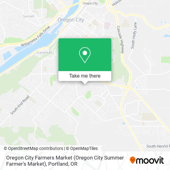 Mapa de Oregon City Farmers Market (Oregon City Summer Farmer's Market)