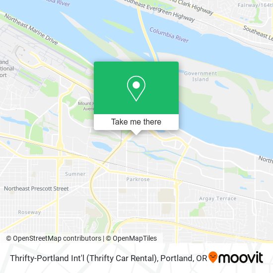 Thrifty-Portland Int'l (Thrifty Car Rental) map
