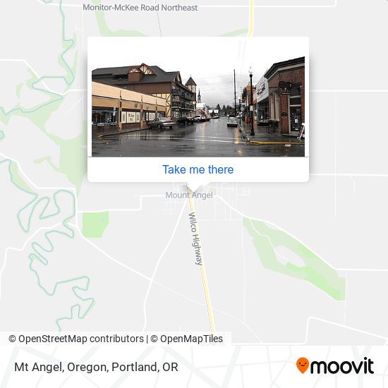 Mapa de Mt Angel, Oregon