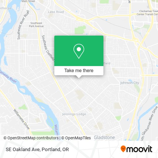 Mapa de SE Oakland Ave