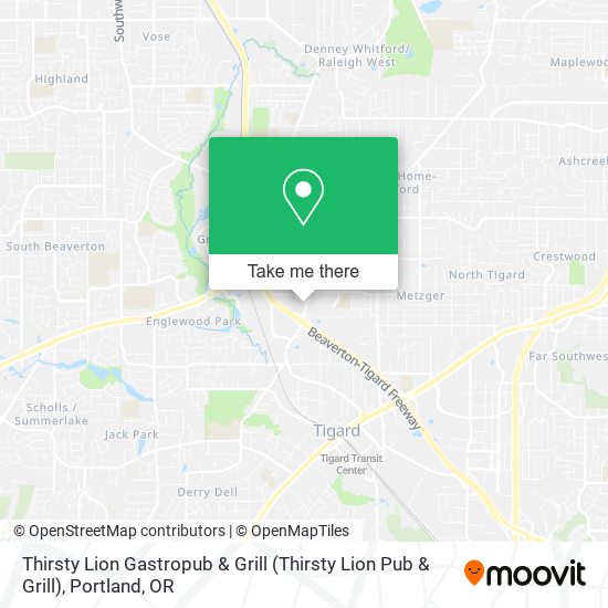 Thirsty Lion Gastropub & Grill map