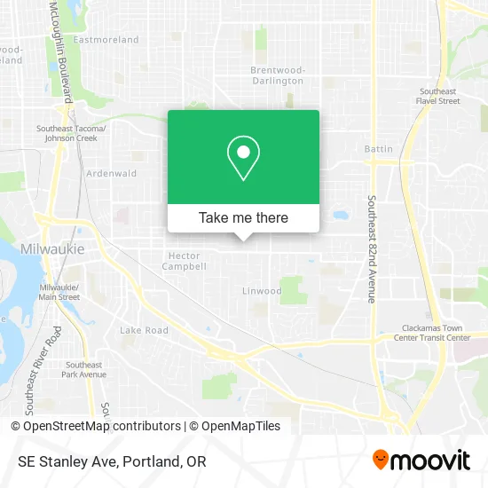 Mapa de SE Stanley Ave