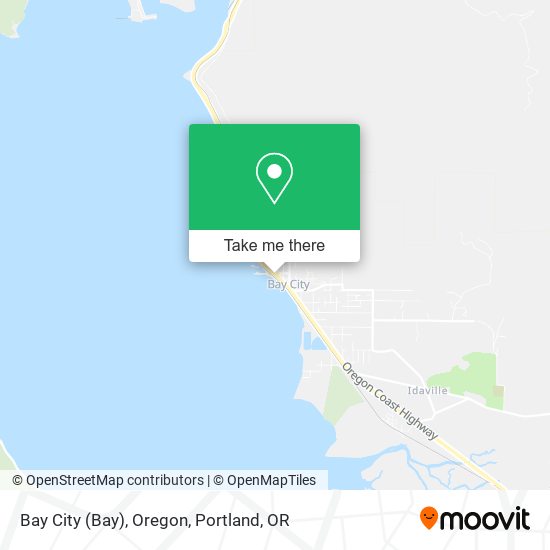 Mapa de Bay City (Bay), Oregon