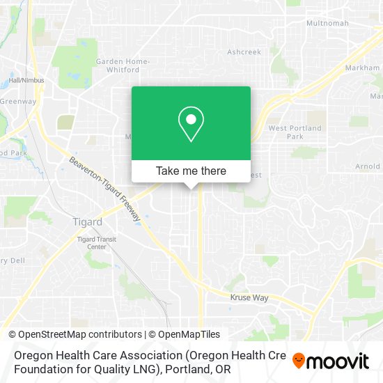 Oregon Health Care Association (Oregon Health Cre Foundation for Quality LNG) map