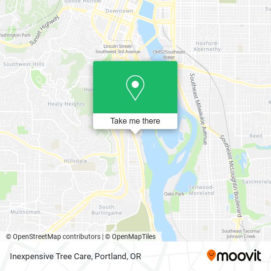 Mapa de Inexpensive Tree Care