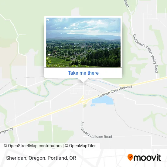 Sheridan, Oregon map