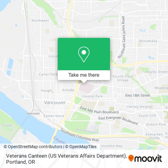 Mapa de Veterans Canteen (US Veterans Affairs Department)