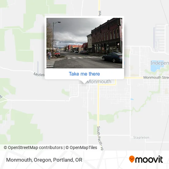 Mapa de Monmouth, Oregon