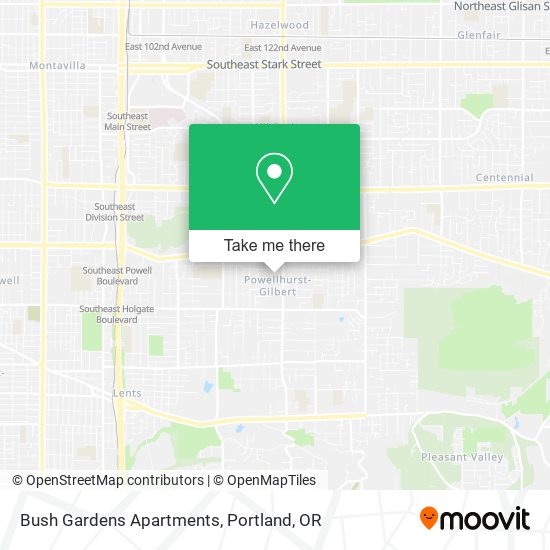 Bush Gardens Apartments map