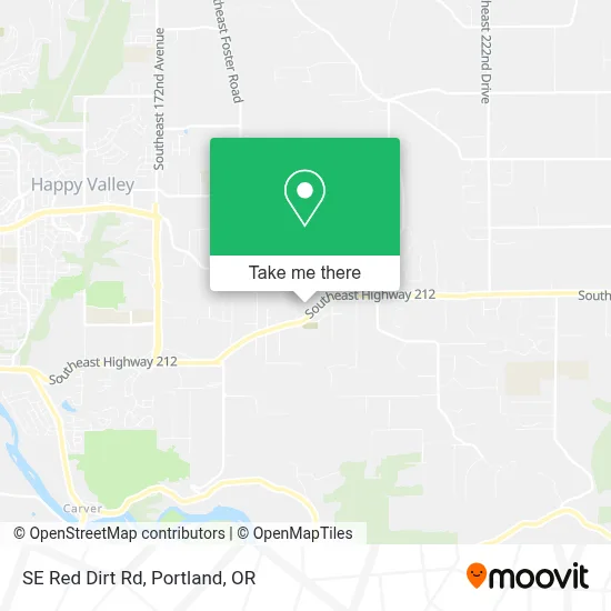 SE Red Dirt Rd map