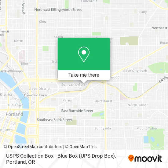 USPS Collection Box - Blue Box (UPS Drop Box) map