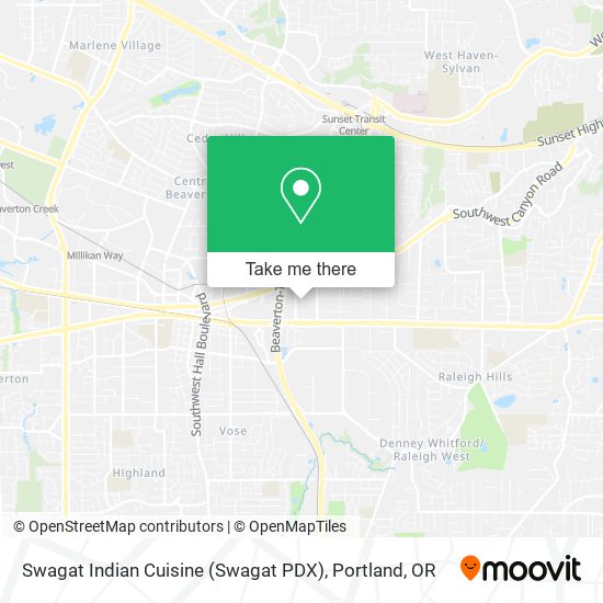 Mapa de Swagat Indian Cuisine (Swagat PDX)