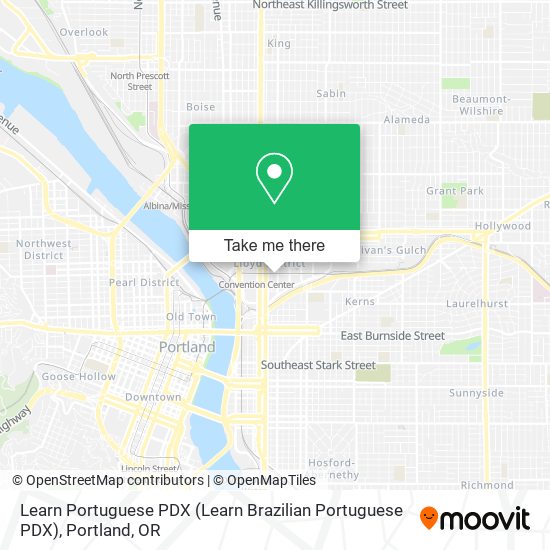 Learn Portuguese PDX map