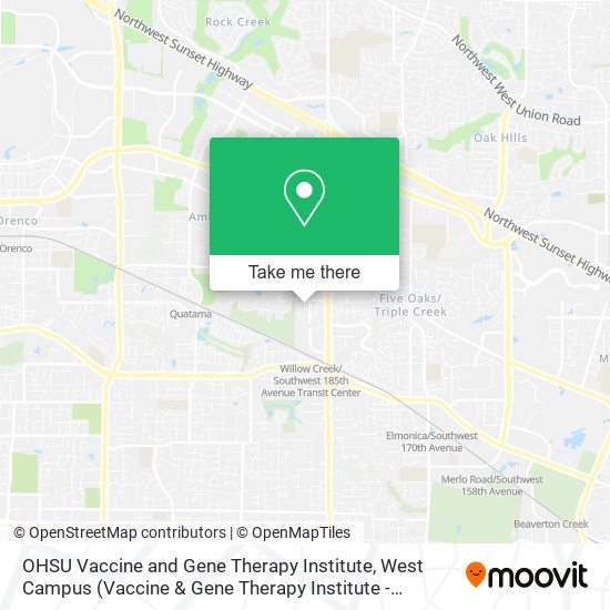 Mapa de OHSU Vaccine and Gene Therapy Institute, West Campus (Vaccine & Gene Therapy Institute - Oregon)