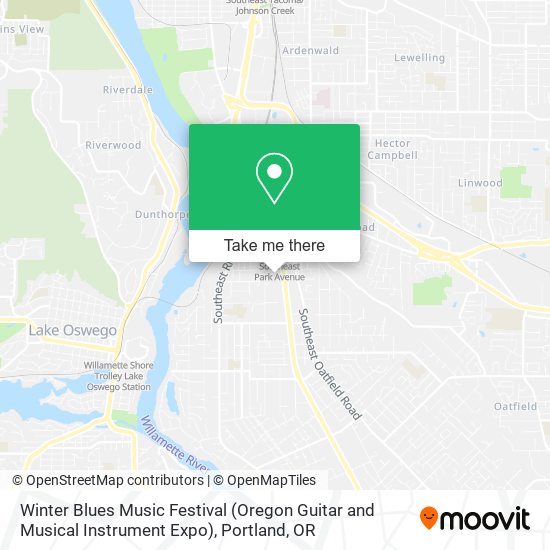 Mapa de Winter Blues Music Festival (Oregon Guitar and Musical Instrument Expo)