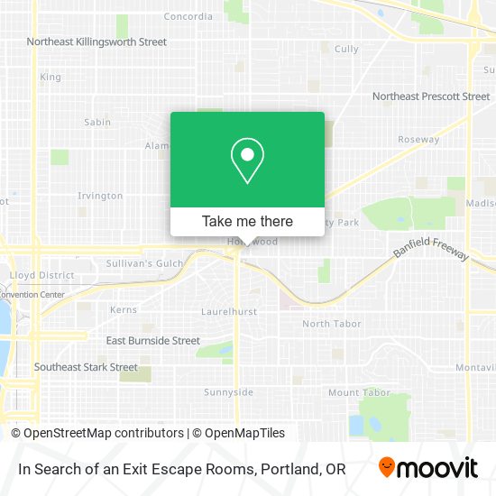 In Search of an Exit Escape Rooms map