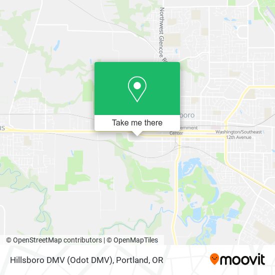 Mapa de Hillsboro DMV (Odot DMV)